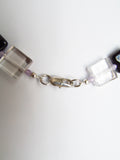 Clear Crystal and Black Onyx Square Necklace
