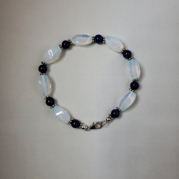 Lapis and Opalite Bracelt