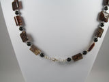 Spider Agate & Black Onyx Necklace