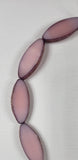 Pink Opaque Oval Czech Glass