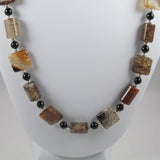 Spider Agate & Black Onyx Necklace